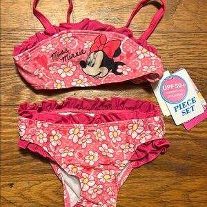 Disney Minnie Mouse Pink Kids Swimsuit Set